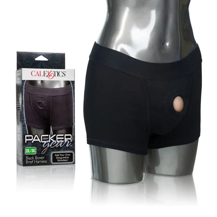 Packer Gear Black Boxer Brief Harness 2xl3xl California Exotic Female Sex Toys