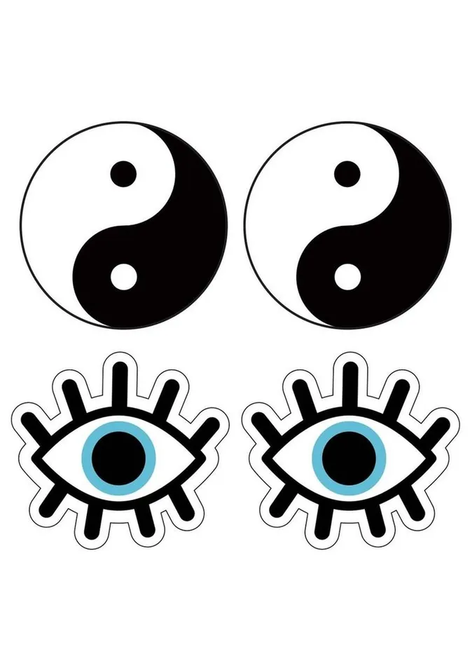PEEKABOO Vibrators Peekaboo Yin and Yang Pasties