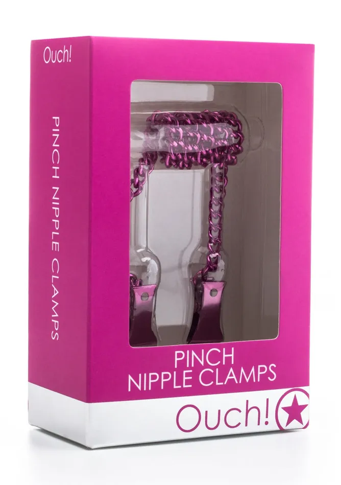 Shots Ouch Vibrators Pinch Nipple Clamps Pink