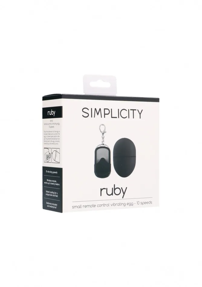 Shots Simplicity Female Sex Toys RUBY remote control vibrating egg Black