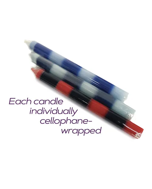 The 9s Make Me Melt Sensual WarmDrip Candles Passionettes Stripes Pack of 3 Icon Brands INC Male Sex Toys