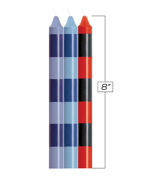 The 9s Make Me Melt Sensual WarmDrip Candles Passionettes Stripes Pack of 3 Icon Brands INC Male Sex Toys