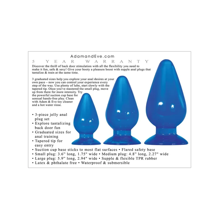 Vibrators Adam Eve Big Blue Jelly Backdoor Playset Blue Curve Toys