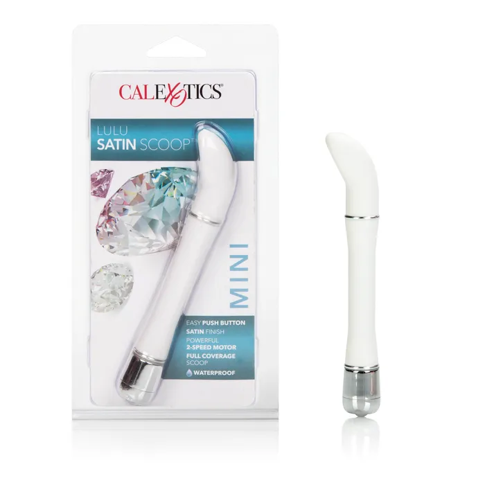 Vibrators California Exotic Lulu Satin Scoop Vibe White