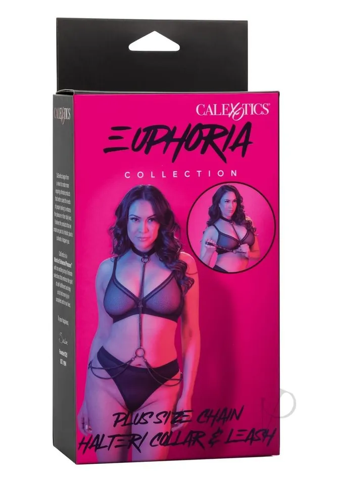 Vibrators Euphoria Collection Chain HalterCollar and Leash Euphoria