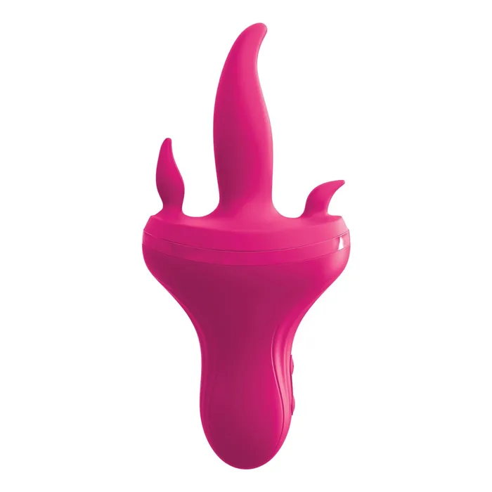 Vibrators Pipedream Threesome Holey Trinity Triple Tongue Vibrator Pink