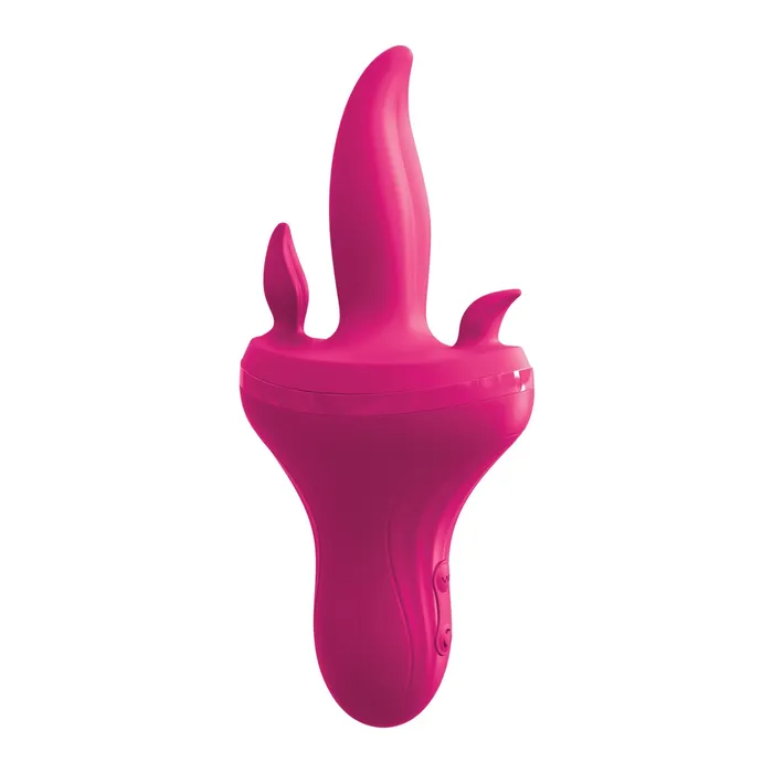 Vibrators Pipedream Threesome Holey Trinity Triple Tongue Vibrator Pink