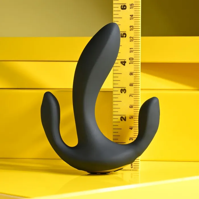 Vibrators Playboy Pleasure Playboy Pleasure TRIPLE THREAT Black USB Rechargeable Triple Probe Vibrator Vibrators Playboy Pleasure Playboy Pleasure TRIPLE THREAT Black USB Rechargeable Triple Probe Vibrator