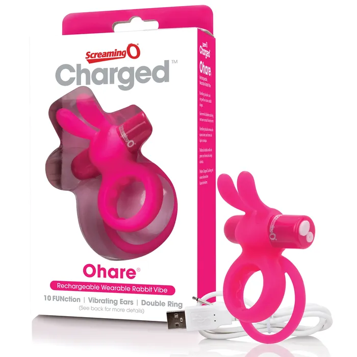 Vibrators Screaming O Charged Ohare Rechargeable Rabbit Vibe Pink