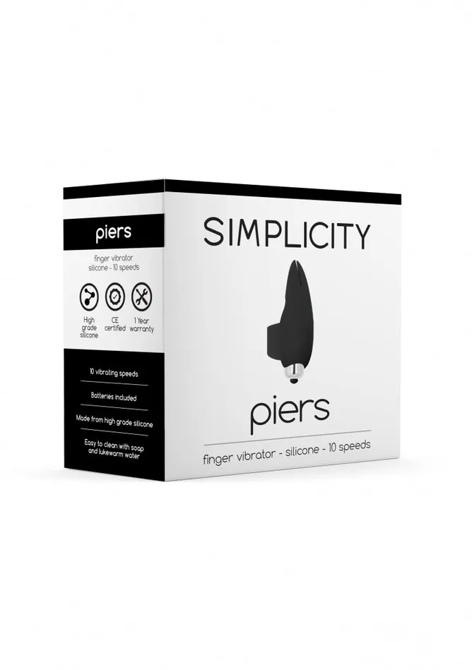 Vibrators Shots Simplicity PIERS Finger vibrator Black