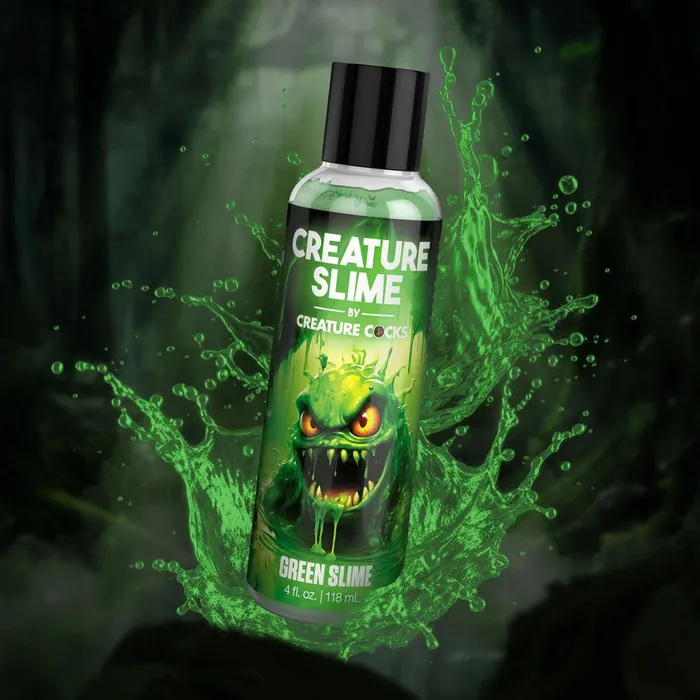 XR Brands Dildos Creature Slime by Creature Cocks Green Water Based Lubricant 118 ml Bottle XR Brands Dildos Creature Slime by Creature Cocks Green Water Based Lubricant 118 ml Bottle