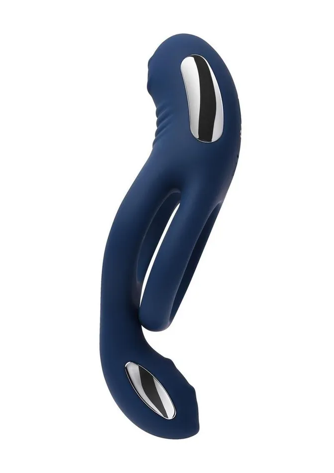 Zero Tolerance Ring Around The Rosy Rechargeable Silicone Double Cock Ring Zero Tolerance Male Sex Toys