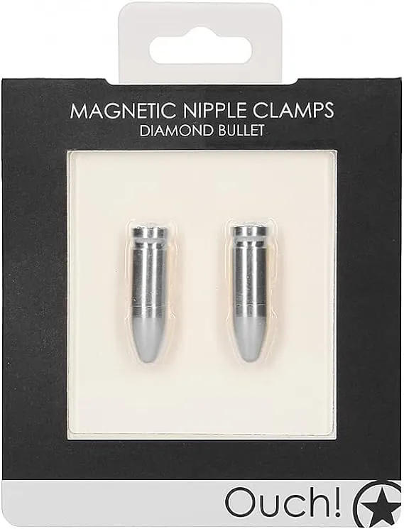OUCH Magnetic Nipple Clamps Diamond Bullets Nipple Clitoral Toys