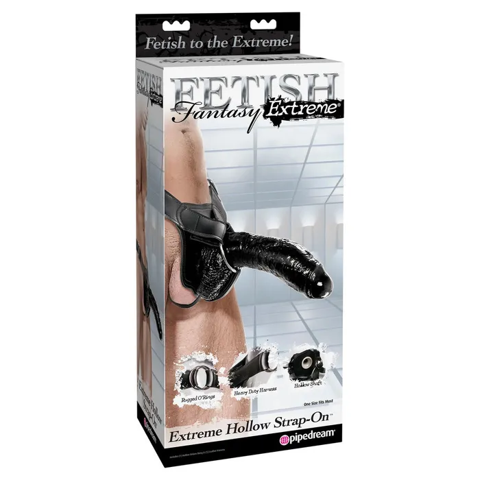 Pipedream Female Sex Toys Fetish Fantasy Extreme Series Hollow StrapOn Black Pipedream Female Sex Toys Fetish Fantasy Extreme Series Hollow StrapOn Black