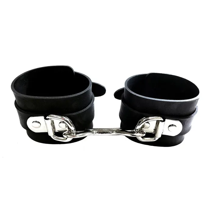Rouge Restraints Rouge Garments Black Rubber Wrist Cuffs