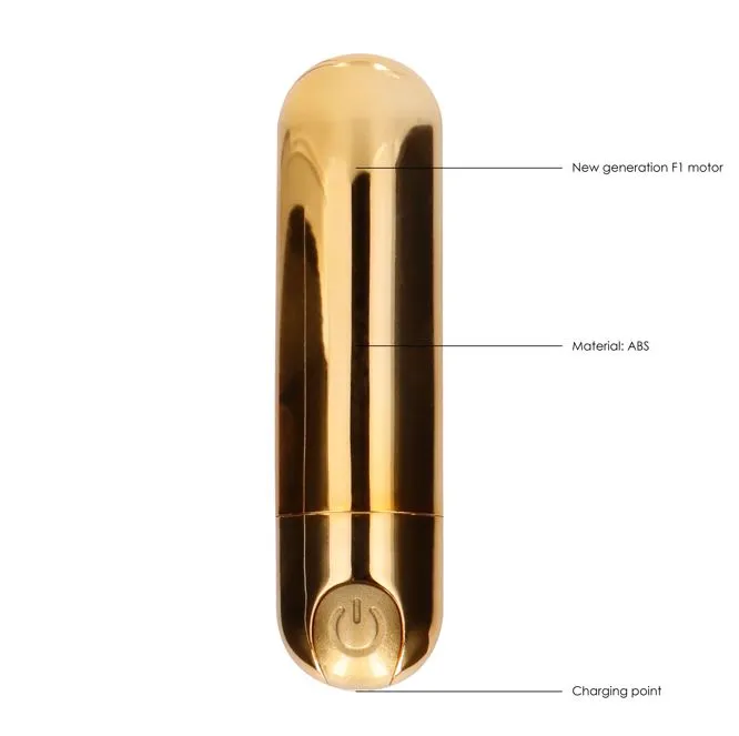 Shots Toys Female Sex Toys 10Speed Rechargeable Bullet Gold Shots Toys Female Sex Toys 10Speed Rechargeable Bullet Gold