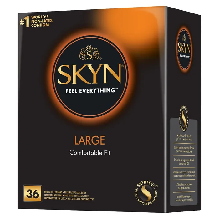 Skyn Male Sex Toys Skyn LatexFree Condoms Large Comfortable Fit 36 Pack