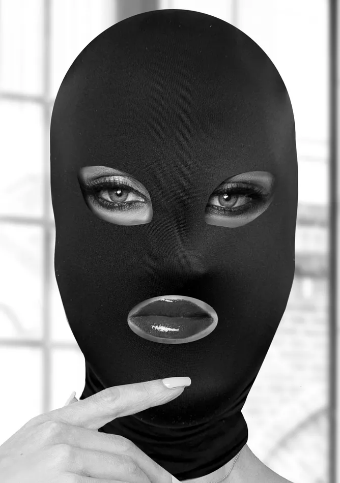 Subversion Mask With Open Mouth and Eye Black Shots Ouch Anal