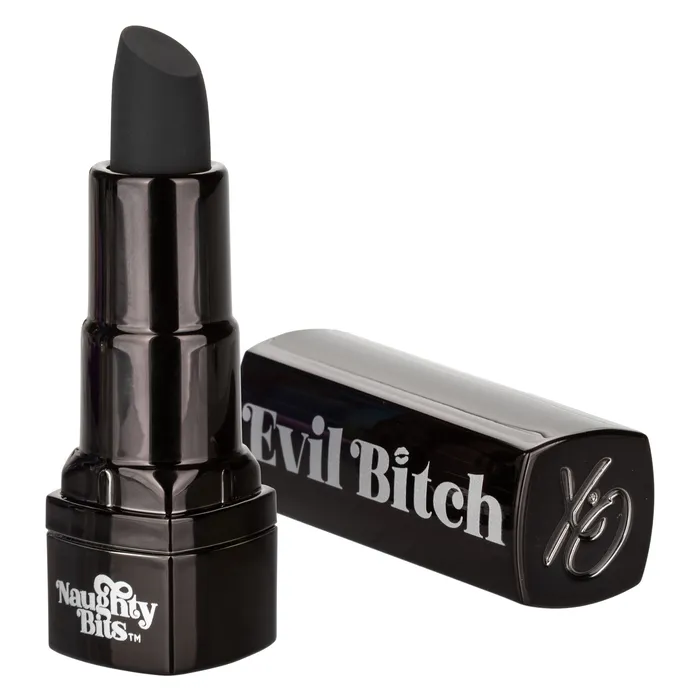 Vibrators CalExotics Naughty Bits Evil Bitch Lipstick Vibrator Black