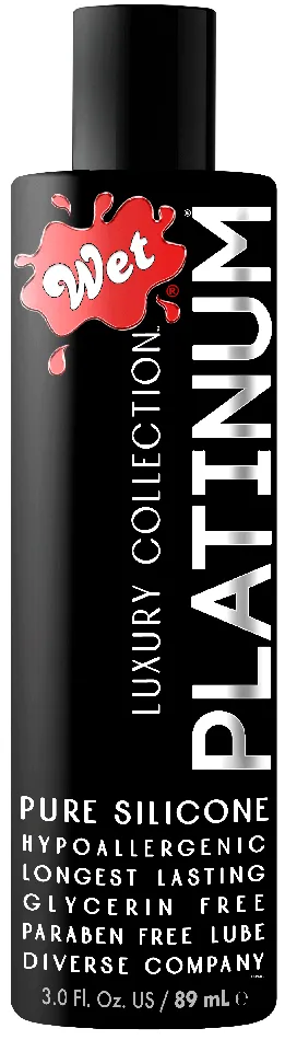 Wet Platinum Luxury Silicone Lubricant 3 Fl Oz Wet Lubricants
