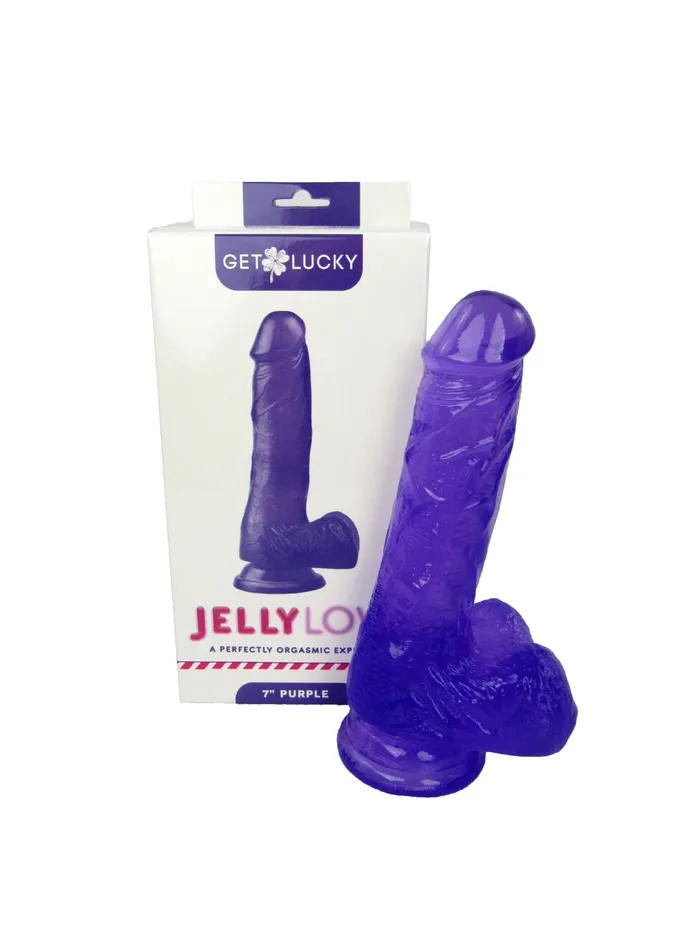Anal Voodoo Toys Get Lucky 7 Inch Jelly Love Purple