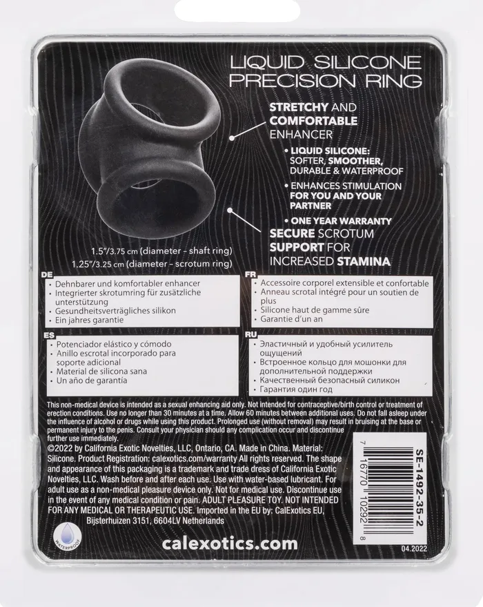 CalExotics Male Sex Toys Alpha Liquid Silicone Precision Ring Gray CalExotics Male Sex Toys Alpha Liquid Silicone Precision Ring Gray