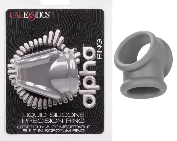 CalExotics Male Sex Toys Alpha Liquid Silicone Precision Ring Gray CalExotics Male Sex Toys Alpha Liquid Silicone Precision Ring Gray