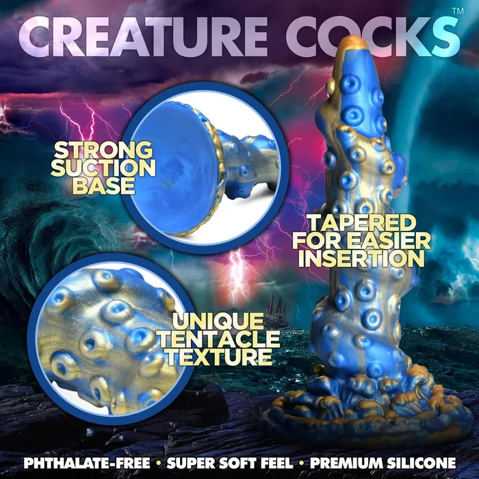 Lord Kraken Tentacled Silicone Dildo Blue XR Brands Creature Cocks Dildos Lord Kraken Tentacled Silicone Dildo Blue XR Brands Creature Cocks Dildos