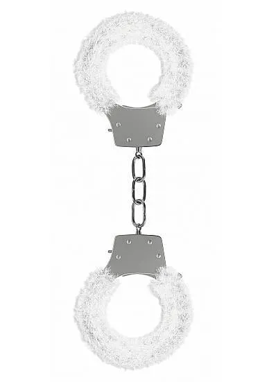 Ouch Pleasure Handcuffs Furry Cuffs White Shots Toys Couples