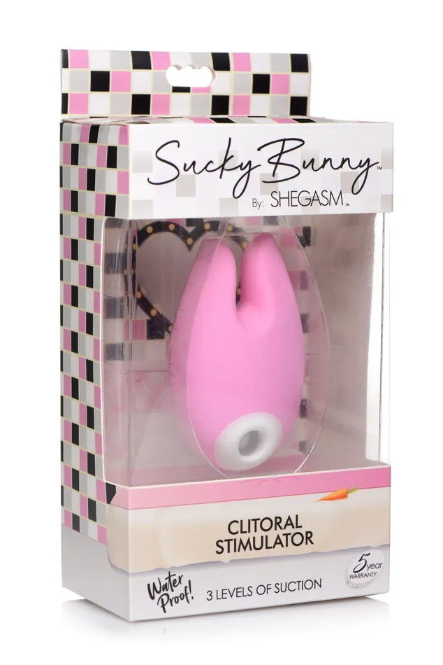 XR Brands Shegasm Female Sex Toys Sucky Bunny Silicone Clitoral Stimulator Pink XR Brands Shegasm Female Sex Toys Sucky Bunny Silicone Clitoral Stimulator Pink