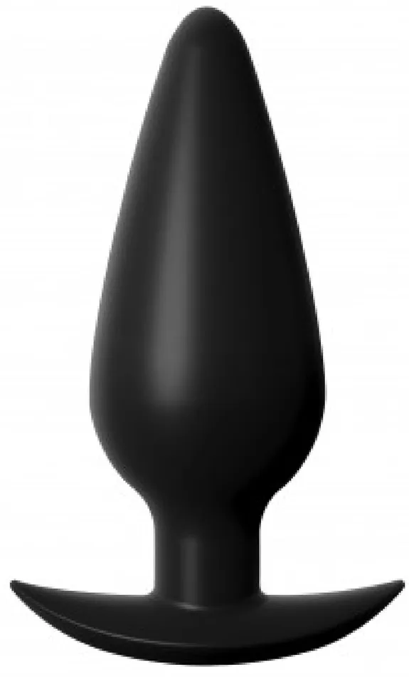 Anal Pipedreams Small Weighted Silicone Plug Black