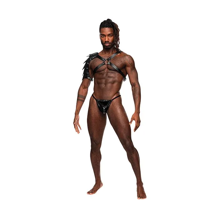 Aquarius Shoulder Shield Chest Harness Male Power Female Sex Toys