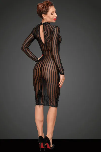 Classic Elastic Tulle Dress Noir Vibrators
