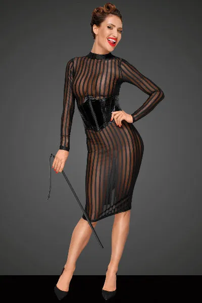 Classic Elastic Tulle Dress Noir Vibrators