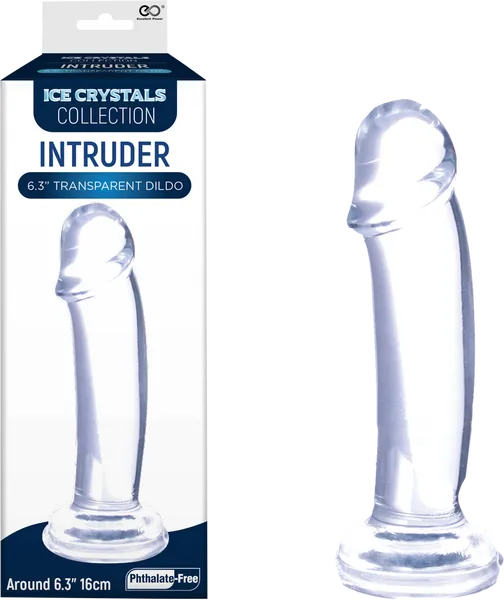 Excellent Power Dildos Intruder 63 Transparent Dildo Clear