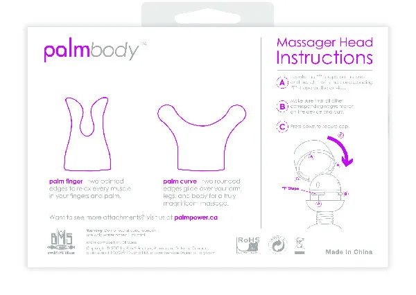 Female Sex Toys BMS PalmBody Massager Heads For use with Palm Power