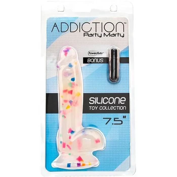 Party Marty 75in Frost Confetti Dong Addiction Dildos