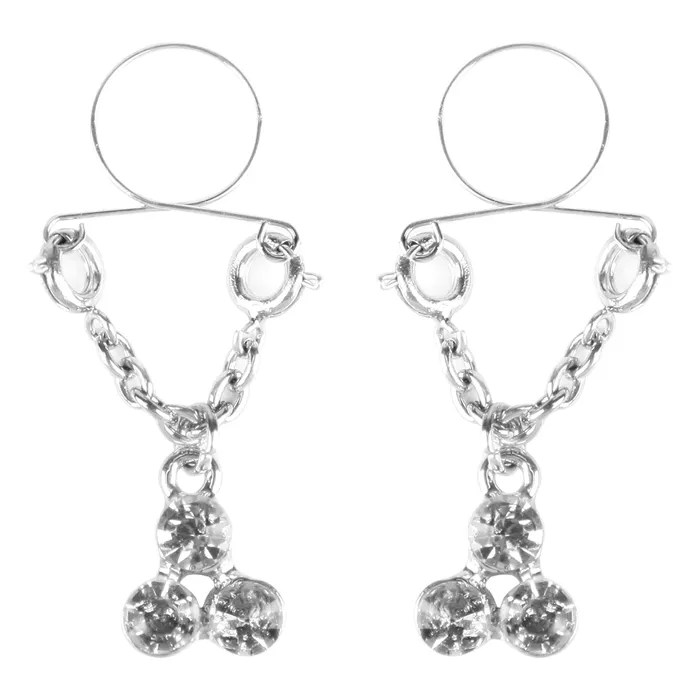 Peekaboo Pasties Nipple Clitoral Toys Diamond Cluster Nipple Jewellery