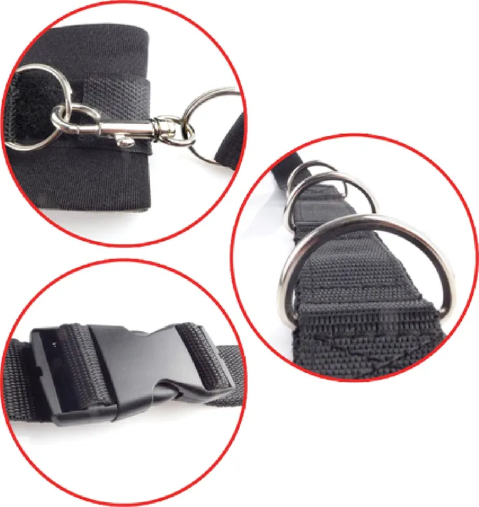 Pipedreams Anal Ultimate Bed Restraint System Black Sex Toy Adult Orgasm