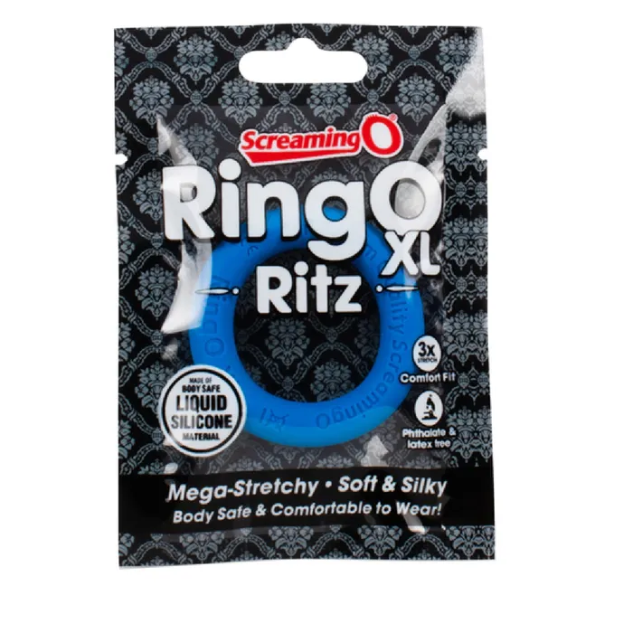 Screaming O Couples RingO Ritz XL Blue Cock Ring Bondage Sex Adult Pleasure Orgasm