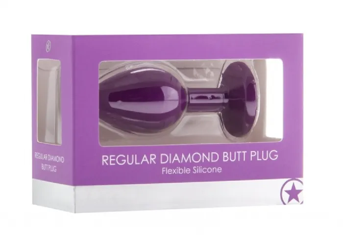 Shots Media Anal Regular Diamond Butt Plug Purple