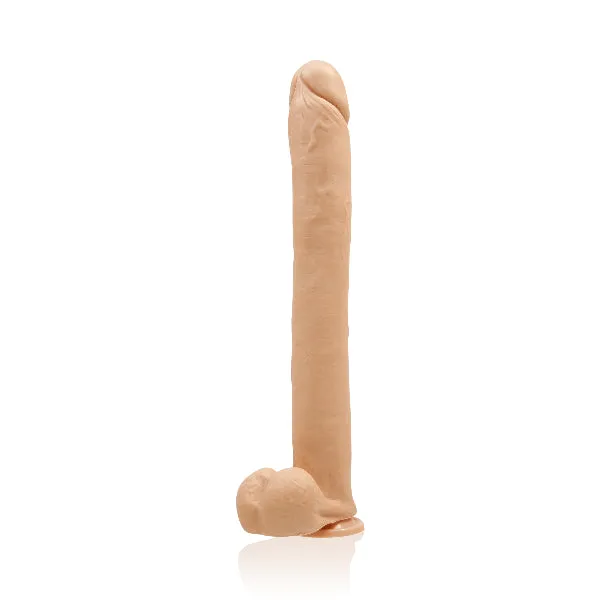 Si Novelties Exxtreme Dong w Suction Flesh 16in Dildos