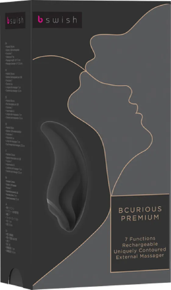Vibrators B Swish BCURIOUS Premium 7 Functions Vibrator Re charger Sex Toy by bswish Black Vibrators B Swish BCURIOUS Premium 7 Functions Vibrator Re charger Sex Toy by bswish Black