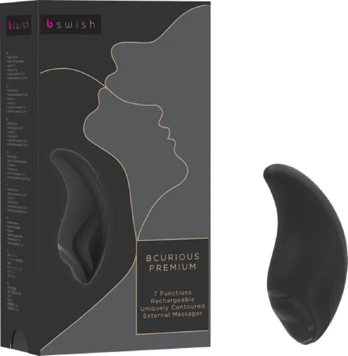 Vibrators B Swish BCURIOUS Premium 7 Functions Vibrator Re charger Sex Toy by bswish Black Vibrators B Swish BCURIOUS Premium 7 Functions Vibrator Re charger Sex Toy by bswish Black