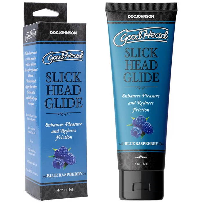 Doc Johnson Vibrators GoodHead Slick Head Glide Blue Raspberry Blue Raspberry Flavoured Lubricant 120 ml Tube Doc Johnson Vibrators GoodHead Slick Head Glide Blue Raspberry Blue Raspberry Flavoured Lubricant 120 ml Tube