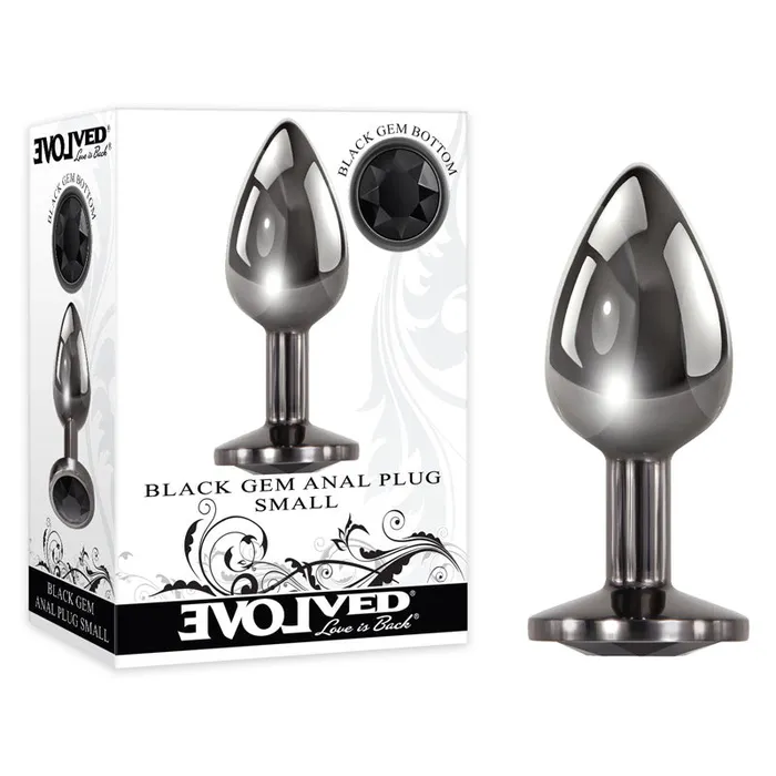 Evolved Black Gem Anal Plug Small Metallic 71 cm Small Butt Plug with Black Gem Base Evolved Anal Evolved Black Gem Anal Plug Small Metallic 71 cm Small Butt Plug with Black Gem Base Evolved Anal