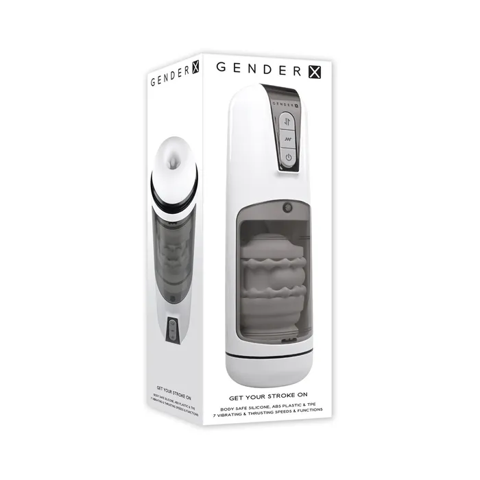 Gender X Get Your Stroke On Rechargeable Stroker TPE White Gender X Male Sex Toys Gender X Get Your Stroke On Rechargeable Stroker TPE White Gender X Male Sex Toys