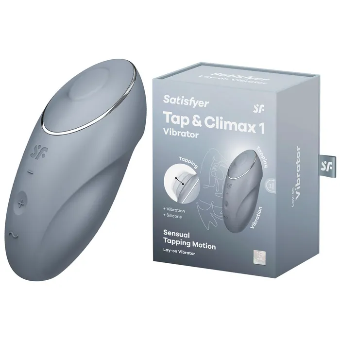 Satisfyer Tap Climax 1 Bluegrey Bluegrey USB Rechargeable Pulsing Stimulator Satisfyer Vibrators Satisfyer Tap Climax 1 Bluegrey Bluegrey USB Rechargeable Pulsing Stimulator Satisfyer Vibrators
