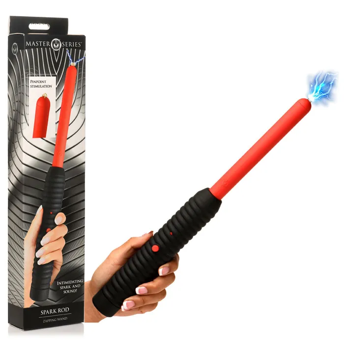 Vibrators XR Brands Master Series Spark Rod BlackRed Zapping eWand