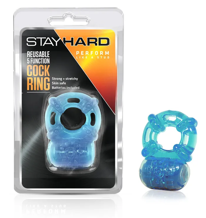 Cockring Vibrating Reuseable Blue Blush Novelties Vibrators